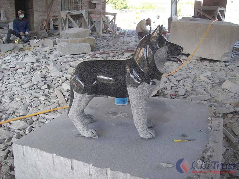 Stone Dog Figurine