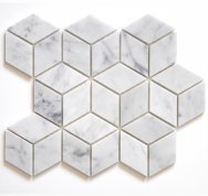 Carrara Honed Cube Mosaic