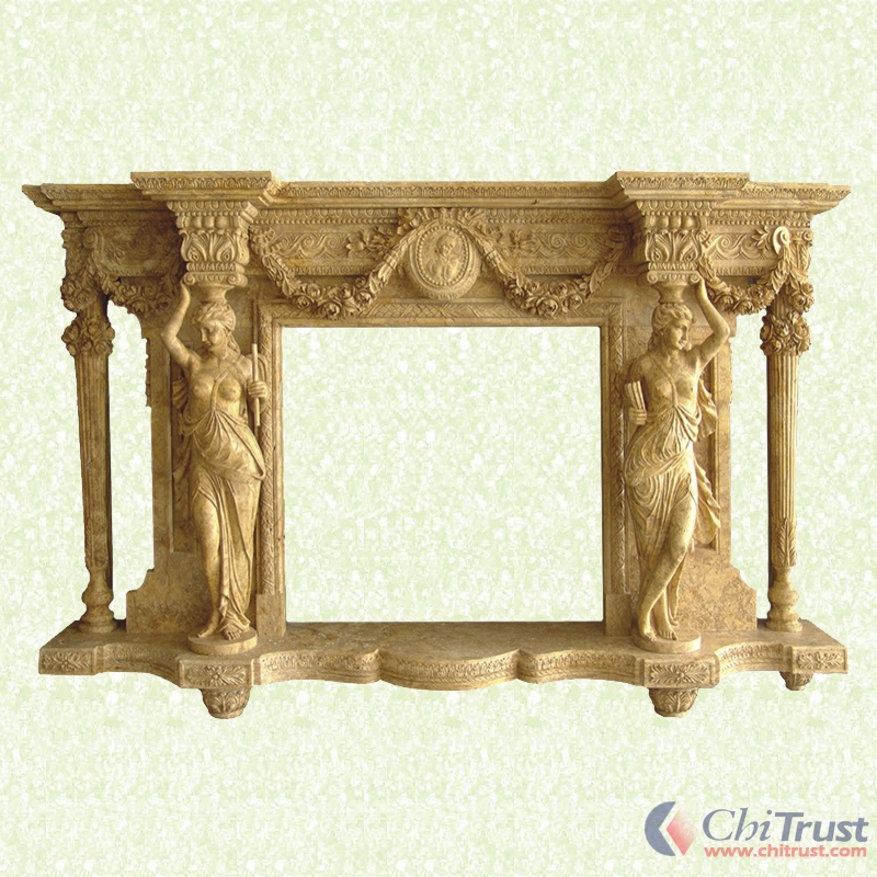 French STYLE marble fireplace